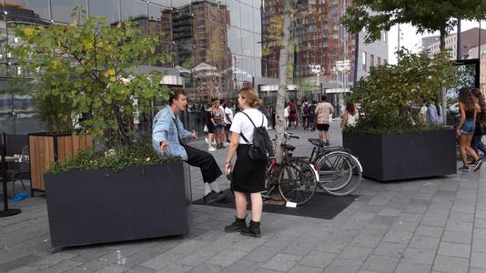 Plantenbakken voor de Markthal.
