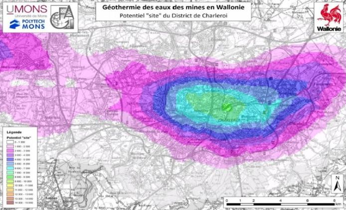 Géothermie des eaux de mine à Charleroi
