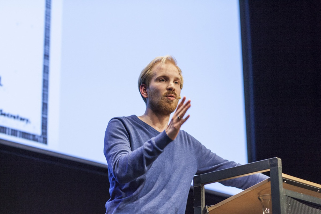 ‘Het is onzin om te concluderen dat het Finse experiment met het basisinkomen is mislukt. Dat is het namelijk niet’, aldus Rutger Bregman. Beeld Harry Cock/de Volkskrant