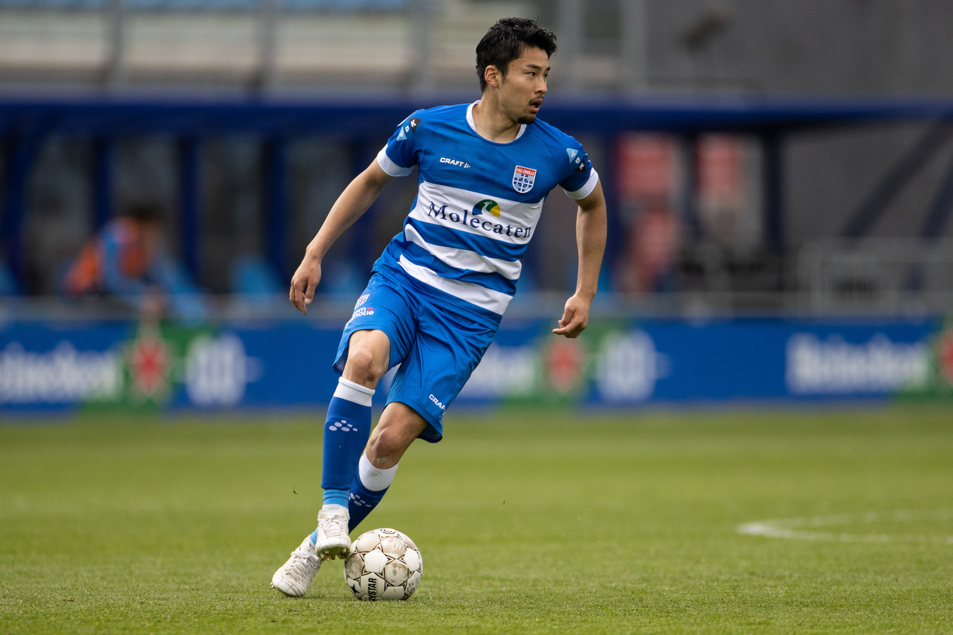 ZWOLLE, 16-05-2021, Mac3Park Stadium ,,  season 2020 / 2021 , Dutch Football Eredivisie. PEC  Zwolle player Yuta Nakayama during the match PEC Zwolle - FC Groniningen