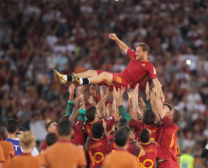 28 mei 2017: Francesco Totti heeft zijn laatste duel gespeeld bij AS Roma.