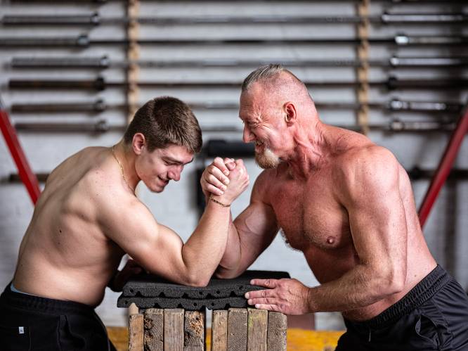 Vijf keer per week trainen Jan-Willem (51) en zoon Thanos (16) voor één droom: sterkste man worden