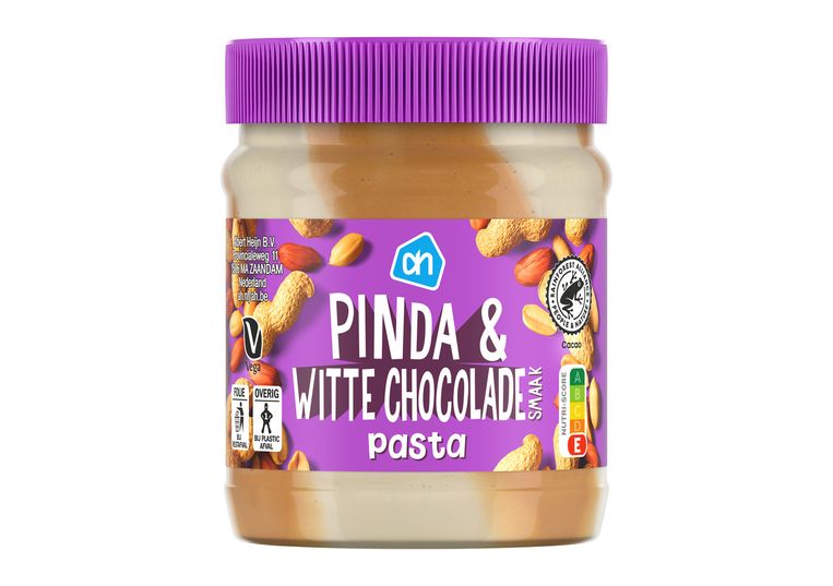 Pinda-wittechocoladesmaakpasta Beeld 