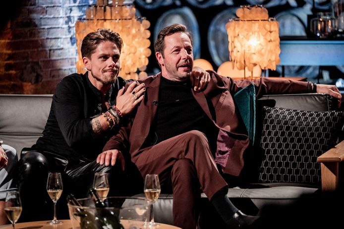 André Hazes en Peter Van Laet van Mama's Jasje in 'Liefde voor Muziek'.