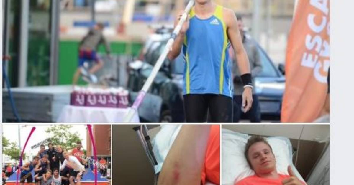 Gewonde Belgische polsstokhoogspringer wil na ongeval in Apeldoorn snel weer springen.