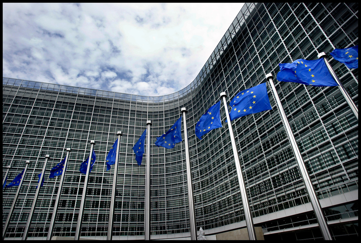 Het Berlaymont Gebouw in Brussel, zetel van de Europese Commissie.