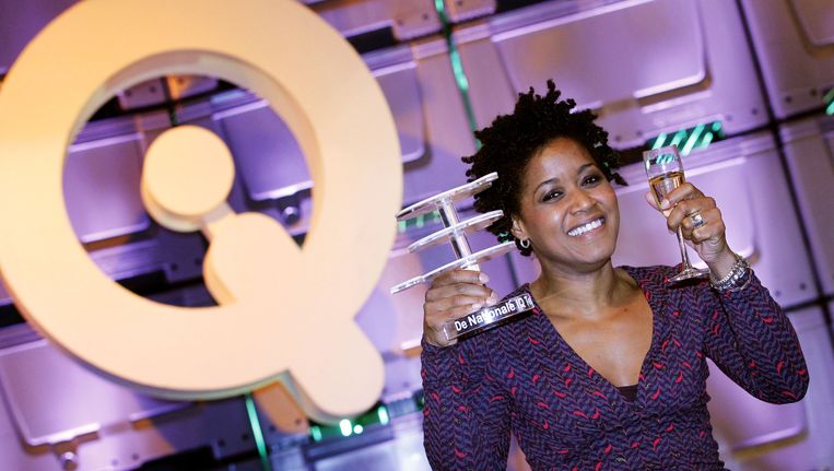 Presentatrice Dolores Leeuwin won met een iq van 159 BNN's De nationale IQ-test van 2012. Beeld anp