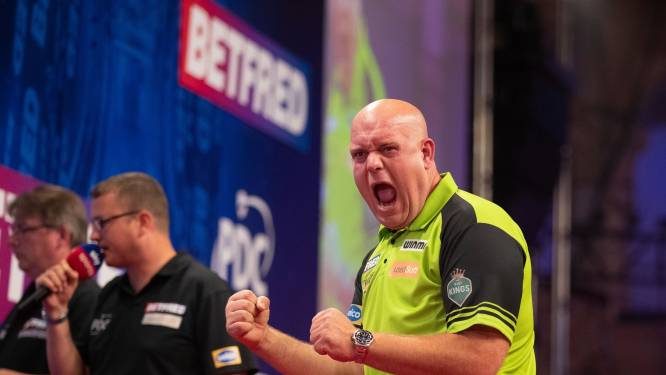 Sensationele eindsprint bezorgt Van Gerwen eerste finaleplaats World Matchplay sinds 2016
