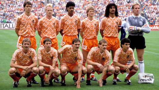 De lichting van 1988, met onder anderen Marco van Basten, Ronald Koeman, Frank Rijkaard en Ruud Gullit.