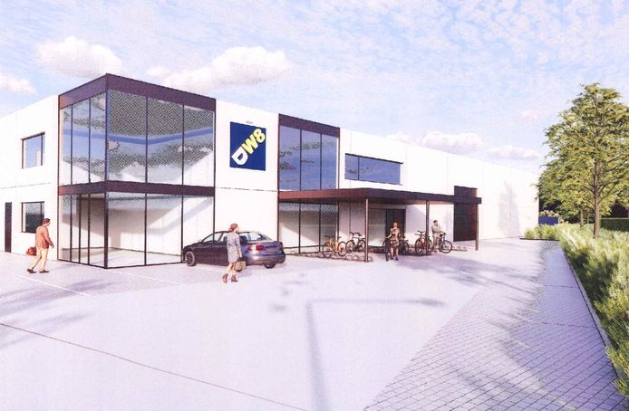 3D-beeld van hoe het gebouw er zal uitzien.
