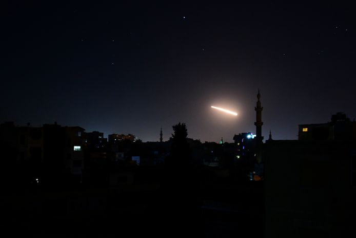Een raket boven Damascus.