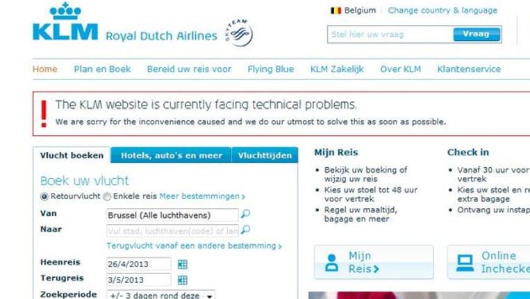 online check in klm ligt op apegapen door cyberaanval de morgen