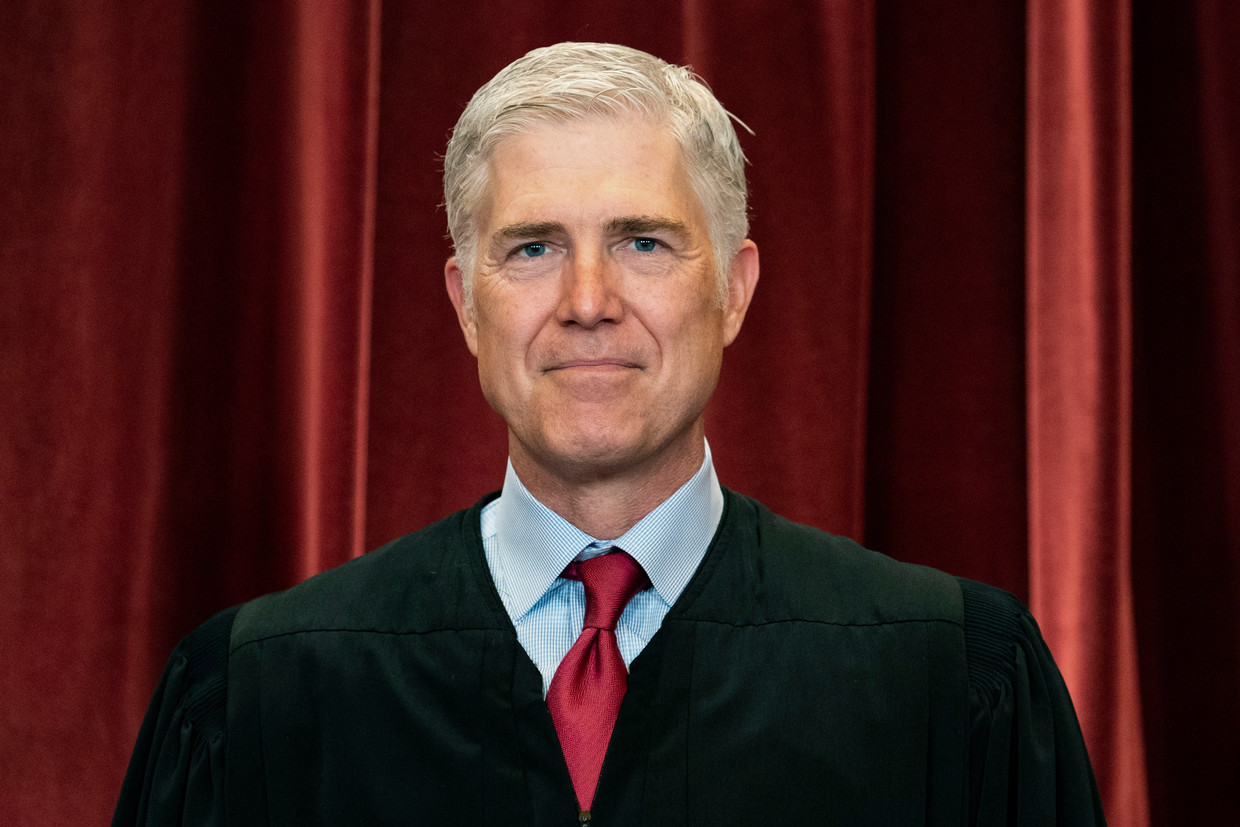 Trump was appointed after Justice Neil Gorsuch, Obama and Justice Scalia.  Image by AP