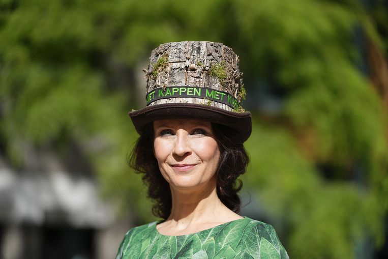 Partij voor de Dieren-Kamerlid Esther Ouwehand op Prinsjesdag.  Beeld ANP