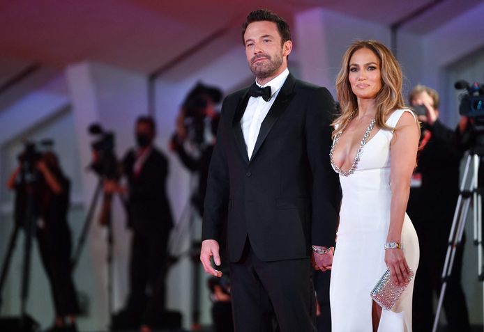 Acteur Ben Affleck met verloofde Jennifer Lopez