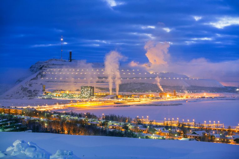 Een mijn in het het Noord-Zweedse Kiruna. Beeld Getty Images