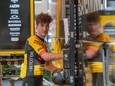 Tim van Dijke bij de bus van Jumbo-Visma.