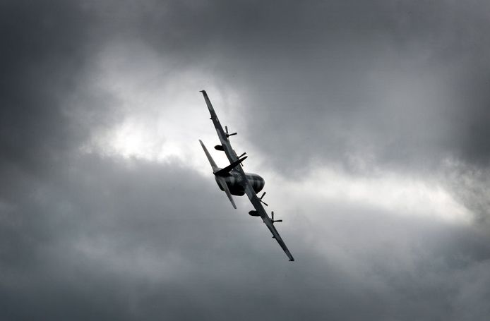Een C-130 Hercules transportvliegtuig.