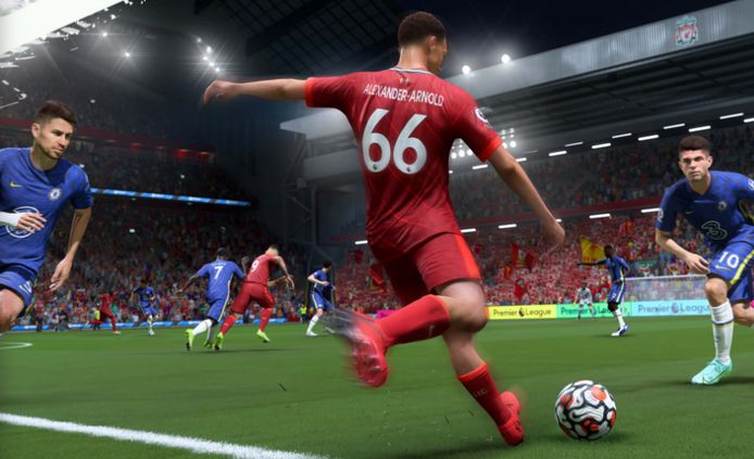 Een screenshot uit FIFA 22.