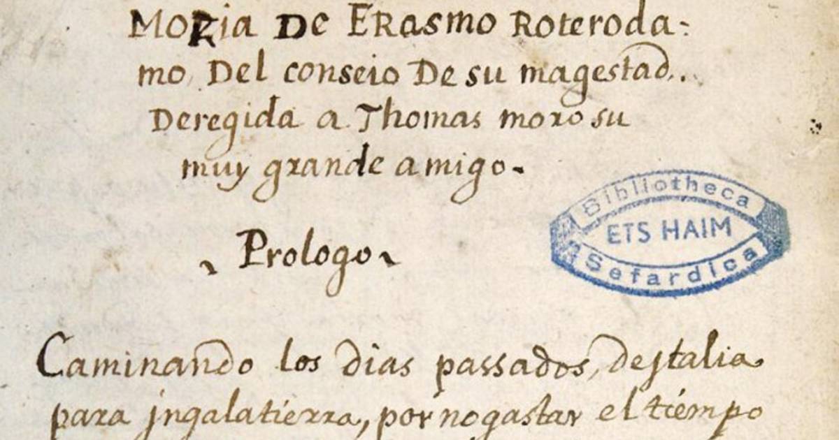 Unieke Spaanse vertaling Lof der Zotheid ontdekt Show