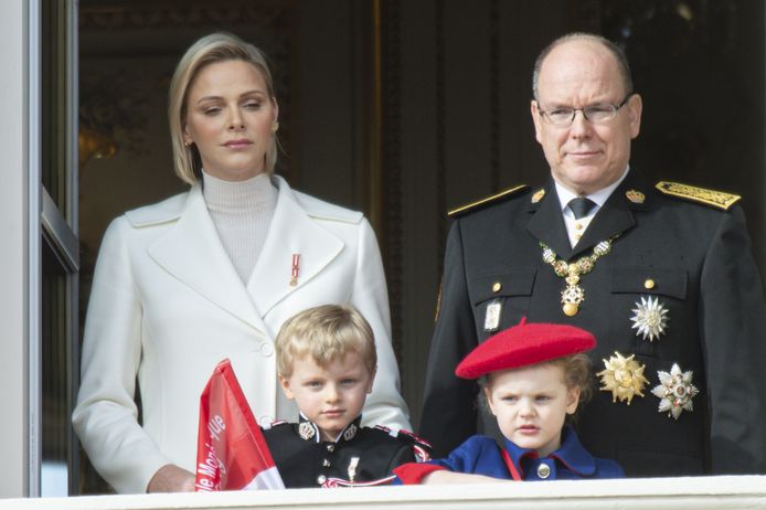November 2019: Charlene, Albert en hun twee kinderen.