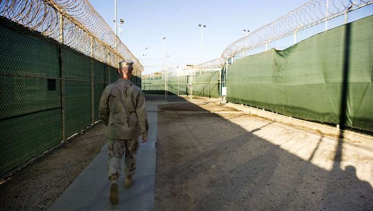 Militair bij Guantanamo Bay. Beeld afp