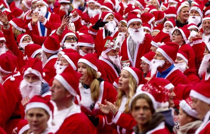 Helaas voor de liefhebbers: ook dit jaar gaat de kerstmannenloop niet door.