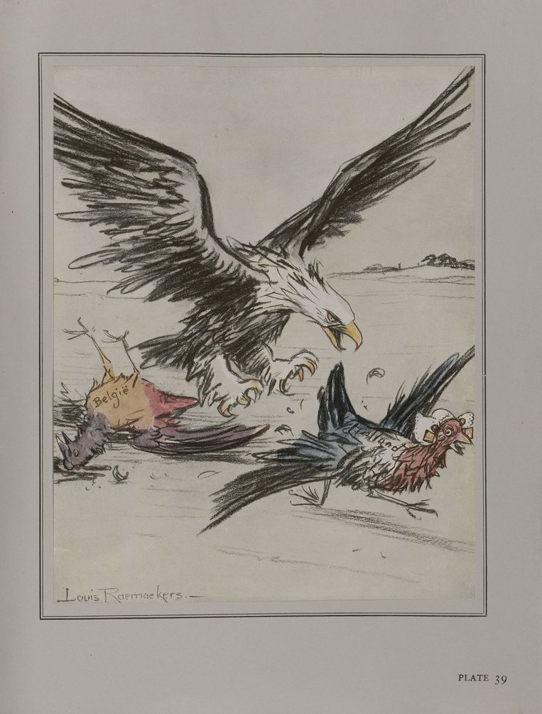 The Eagle in the Hen-run. Beeld Louis Raemaekers