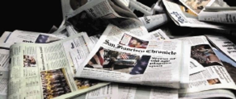 De San Francisco Chronicle, ook zo'n 'relict' dat moet blijven? (FOTO AFP) Beeld AFP