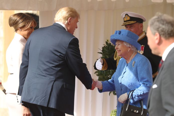 Trump had ook een ontmoeting met de Queen in Windsor Castle.