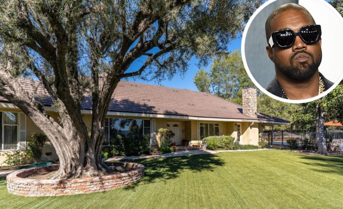 Kanye West heeft een nieuwe woning tegenover die van zijn ex, Kim Kardashian, gekocht