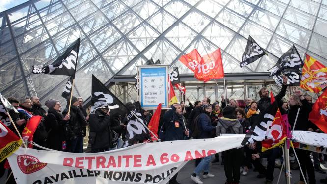 Louvre houdt deuren gesloten door protest tegen pensioenhervormingen in Frankrijk