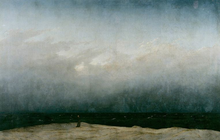 ‘De monnik bij de zee’, door Caspar David Friedrich. Beeld 