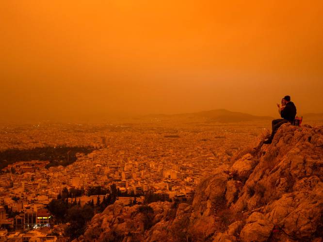 IN BEELD. “Apocalyptisch”: Griekenland in de greep van knalrode luchten door Saharastof 