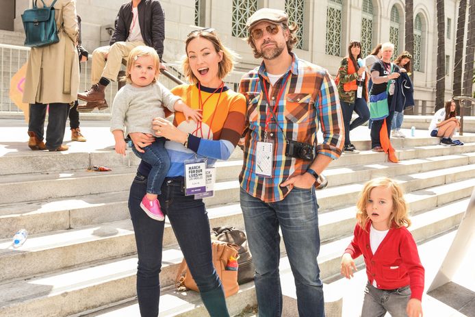 Olivia Wilde, Jason Sudeikis and the children: Otis Sudeikis and Daisy Sudeikis in 2018.