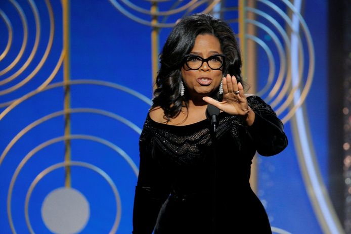 Oprah Winfrey krijgt ded Cecil B. Demille Award op de 75th Golden Globe Awards.