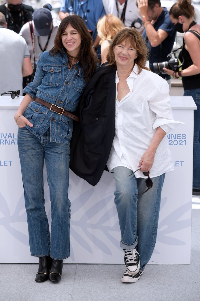 Met dochter Charlotte Gainsbourg op het filmfestival van Cannes in 2021