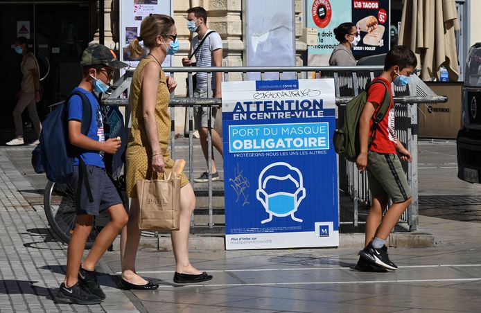 Ook in Montpellier, departement Hérault zijn mondmaskers verplicht.
