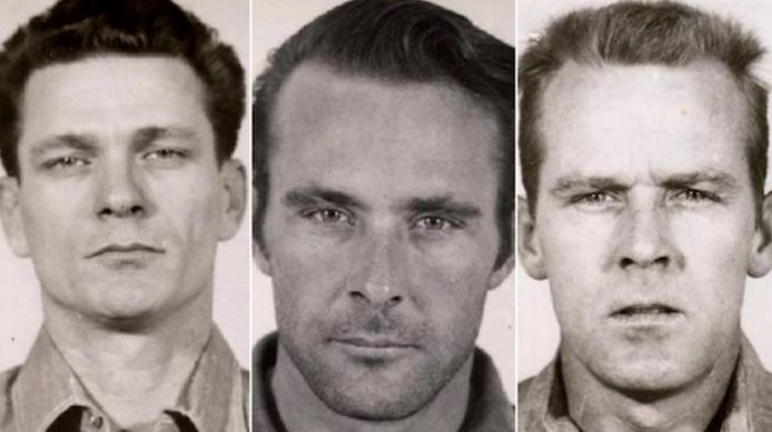 Frank Morris, Clarence Anglin en zijn broer John (v.l.n.r.).