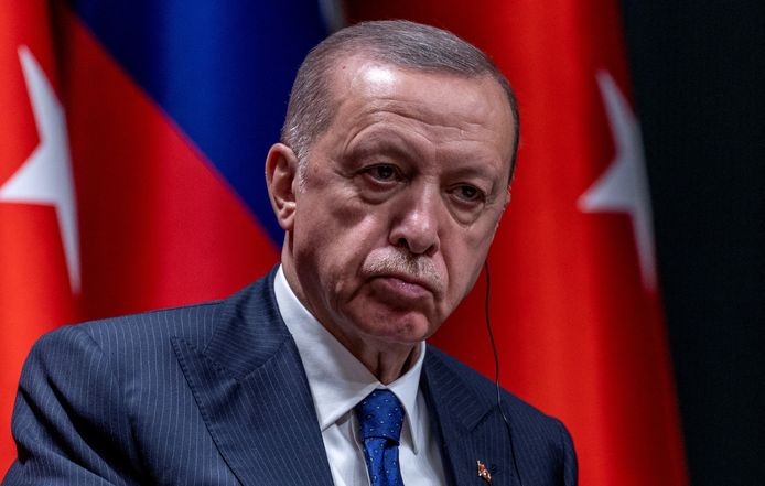 De Turkse president  Recep Tayyip Erdogan.