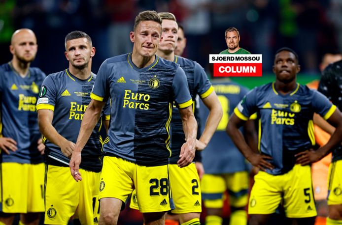 Tranen bij de Feyenoord-spelers.