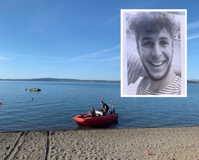De zoektocht aan het meer van Bracciano. Inzet: Samuël.