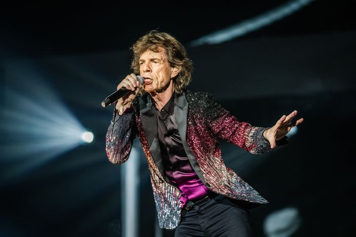 Mick Jagger van The Rolling Stones tijdens een concert in 2017 in Amsterdam. Op 11 juli staat hij in het Koning Boudewijnstadion in Brussel.