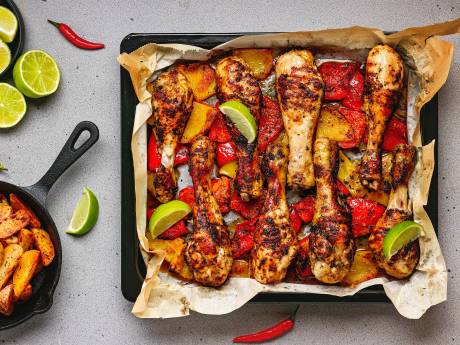 Wat Eten We Vandaag: Piri piri drumsticks met gegrilde paprika