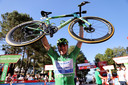 Fabio Jakobsen na afloop van de twintigste etappe in de Ronde van Spanje.