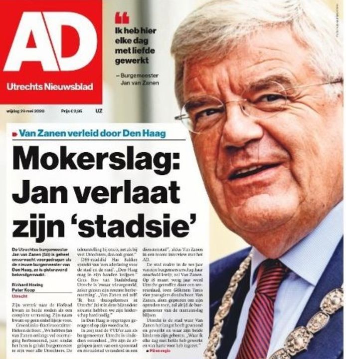 Voorpagina AD Utrechts Nieuwsblad