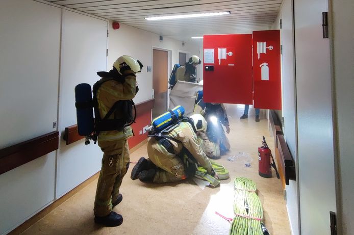 A.S.Z. Geraardsbergen en brandweer simuleren brand en evacuatie.
