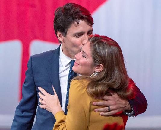 Archiefbeeld. Canadese premier Justin Trudeau met zijn vrouw Sophie Gregoire Trudeau.
