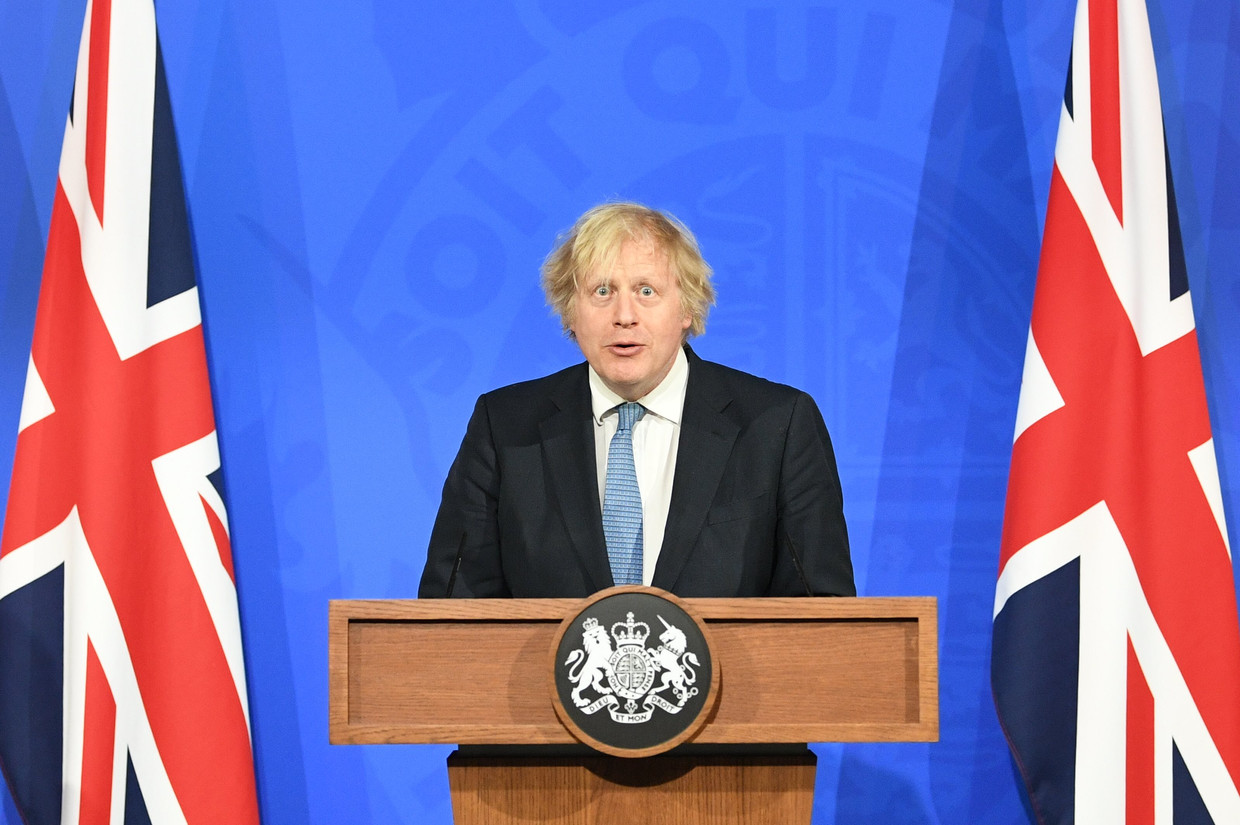 De Britse premier Boris Johnson. Beeld Photo News