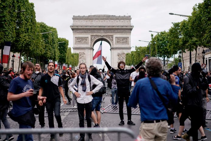 Betogers in Parijs